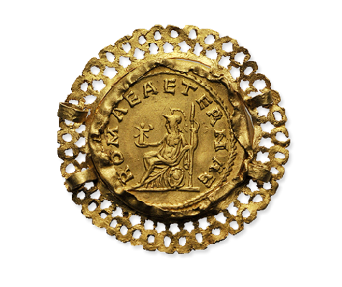 Aureus of Macrianus in a diatret frame, back