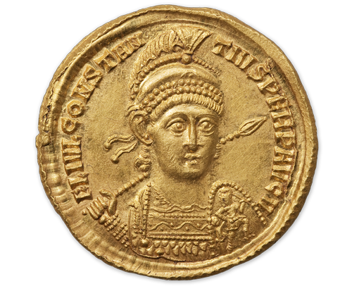 Solidus des Constantius II., Vorderseite