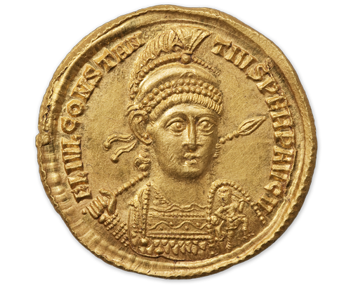 Solidus of Constantius II., front