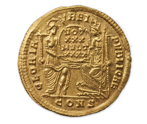 Solidus of Constantius II., back