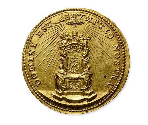 Goldmedaille Papst Alexanders VIII., Rückseite